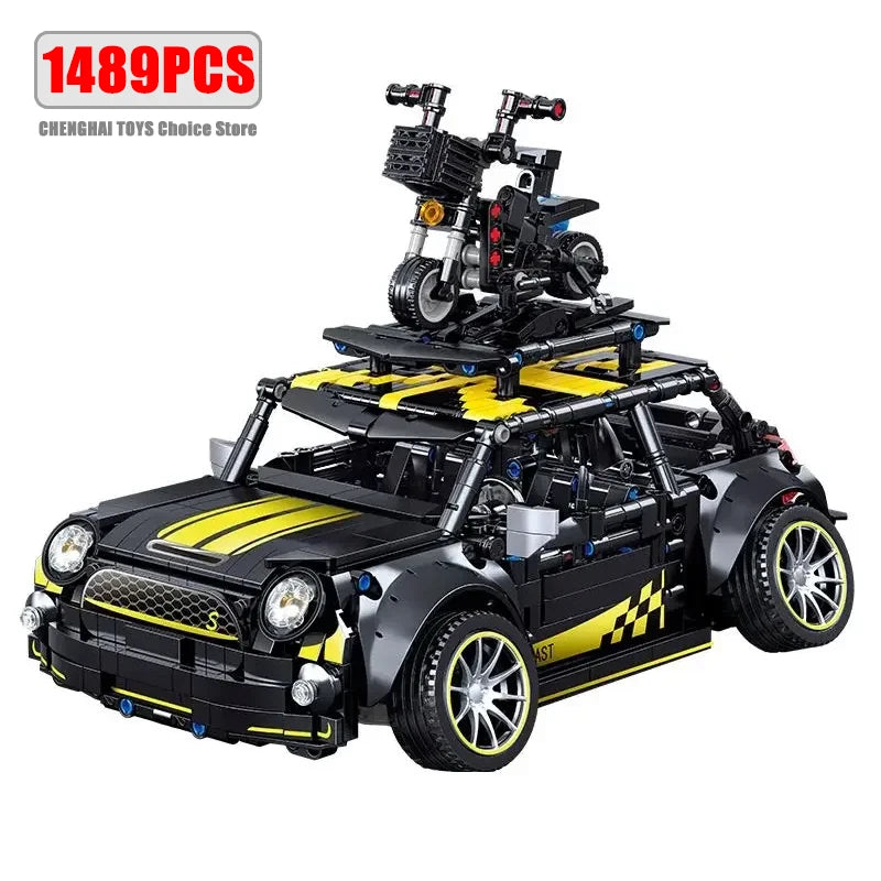 1489PCS Technical APP Remote Control Motor Power MINI F56 Car Building Blocks Model Kits for Adults Bricks Toys Kids Gifts C020