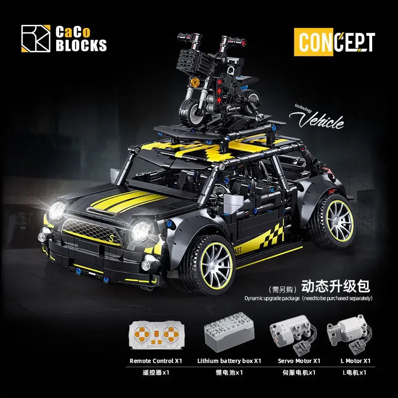 1489PCS Technical APP Remote Control Motor Power MINI F56 Car Building Blocks Model Kits for Adults Bricks Toys Kids Gifts C020