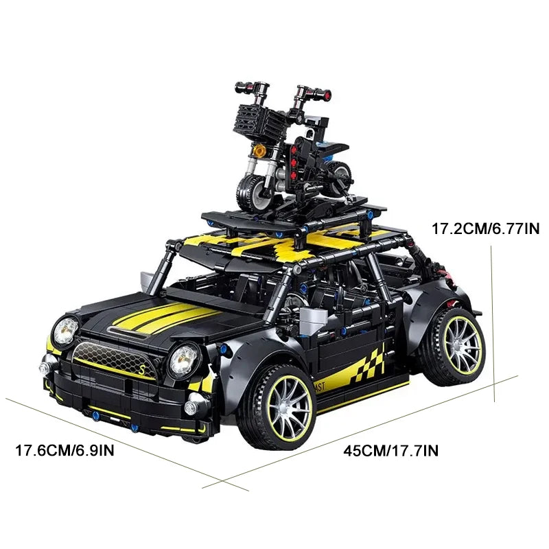 1489PCS Technical APP Remote Control Motor Power MINI F56 Car Building Blocks Model Kits for Adults Bricks Toys Kids Gifts C020