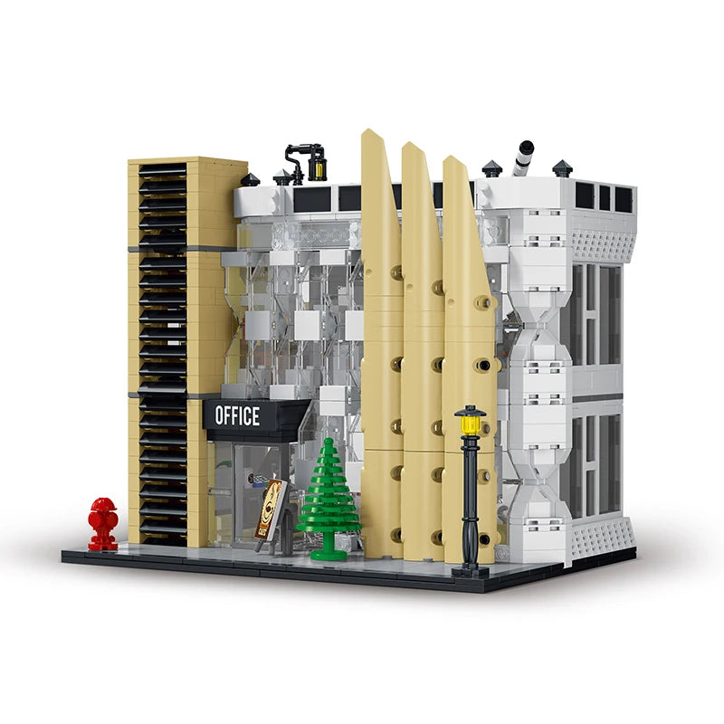 1499pcs City Office Modular Building Bricks MOC Modern Infrastructure Architecture Model Blocks DIY Toy Gift Children Boys Girls