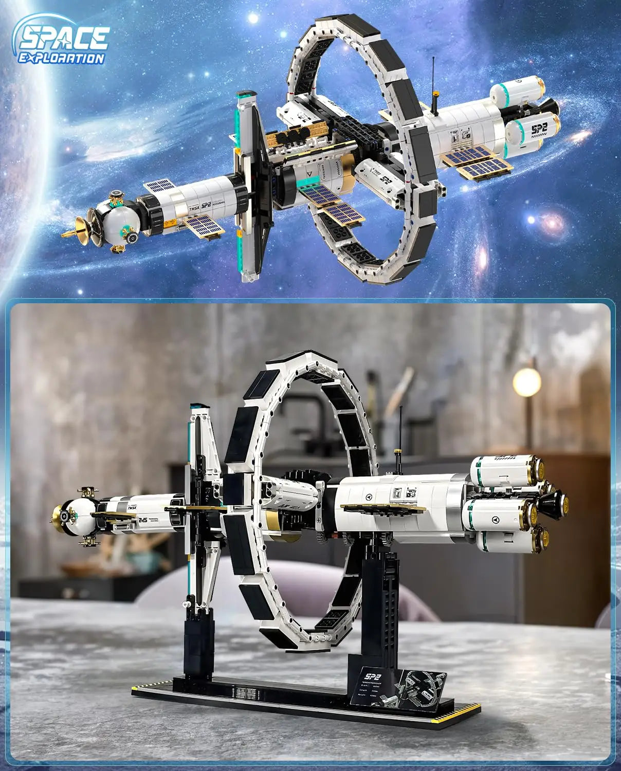 2221PCS Electric International Space Station Building Kit Adults Collectible Model Building Toys Sets Ideas Gifts for Boys Girls