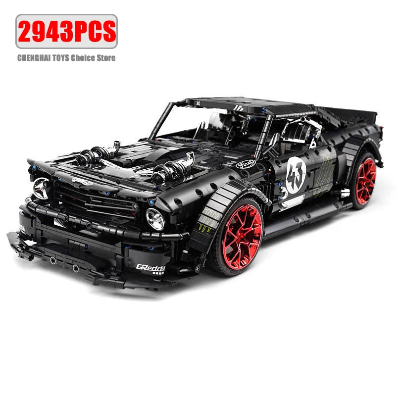 2943pcs City Technical APP Remote Control Mustang Racing Car Building Blocks Model MOC-22970 Bricks Adults Toys Kids Gifts 13108