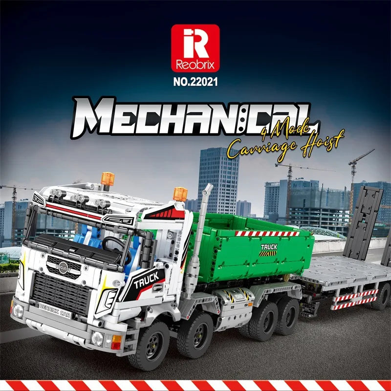 2950pcs Technical Remote Control 4 Mode Carriage Hoist Building Blocks Model Kids Assembling Truck Bricks Sets Toys Adults Gifts