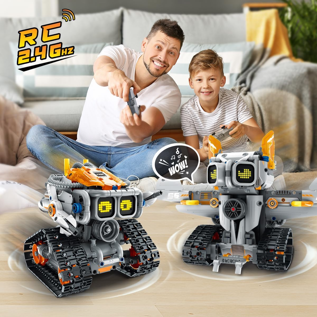 3 in 1 Remote Control Lunar Exploration Programming Truck/Bulldozer Building Blocks Stem Kits for Kids Educational Toy Boys Gift