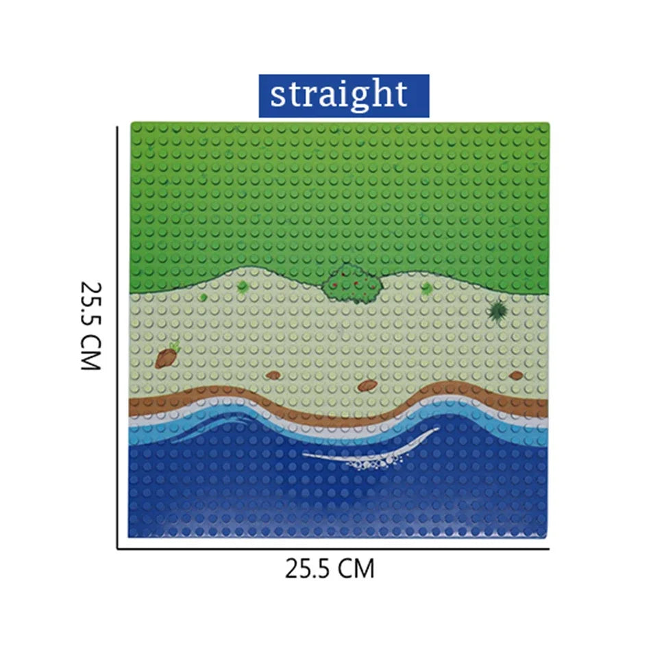 32x32 Dots Island Grassland Style Base Plate Parts for City Military Soldier Figures Moc Building Blocks Bricks Scene Kids Toys