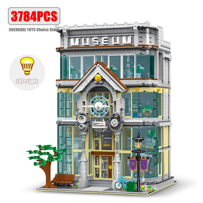 3784pcs Creative Expert Street View Modular Architecture Building Blocks Model MOC Science Museum Bricks House Sets Toys Gifts