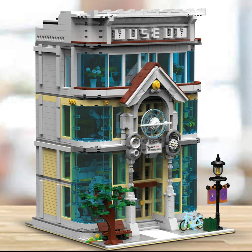 3784pcs Creative Expert Street View Modular Architecture Building Blocks Model MOC Science Museum Bricks House Sets Toys Gifts