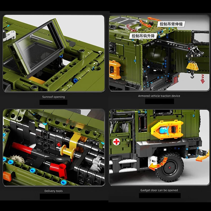 3850PCS Technical Remote Control Off-Road Rescue Vehicle Building Blocks Model Kids Assembly Truck Toys MOC Bricks Gift For Boys