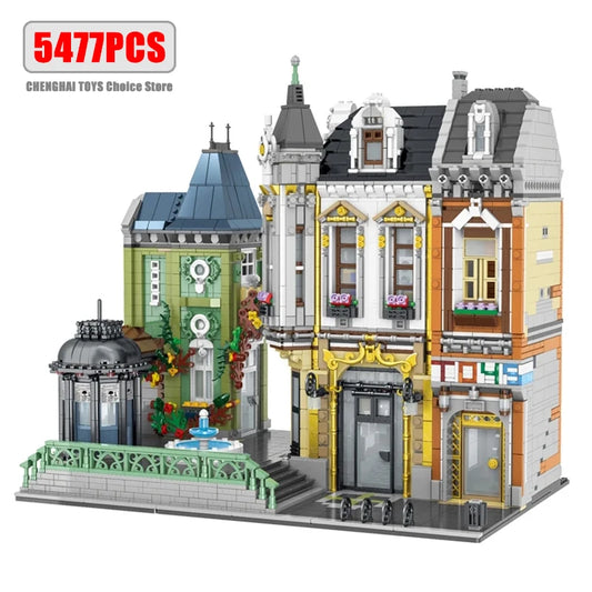 5477pcs URGE Street View Sets MOC Series Modular Toy Square City Architecture Building Blocks Bricks Model Kids Toys Boys Gifts