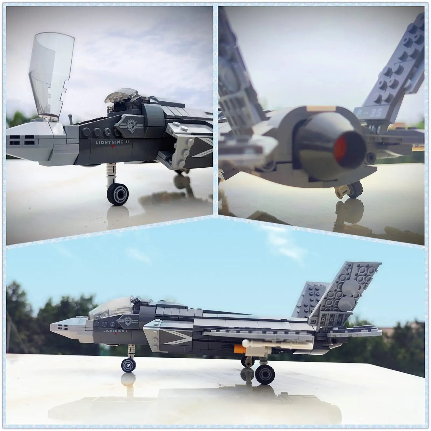 646pcs Military F35 Lightning II Fighter Jet Building Blocks Model Boys Building Toys for 3 4 5 6 7 8 9 10 11 12+ Year Old Gifts