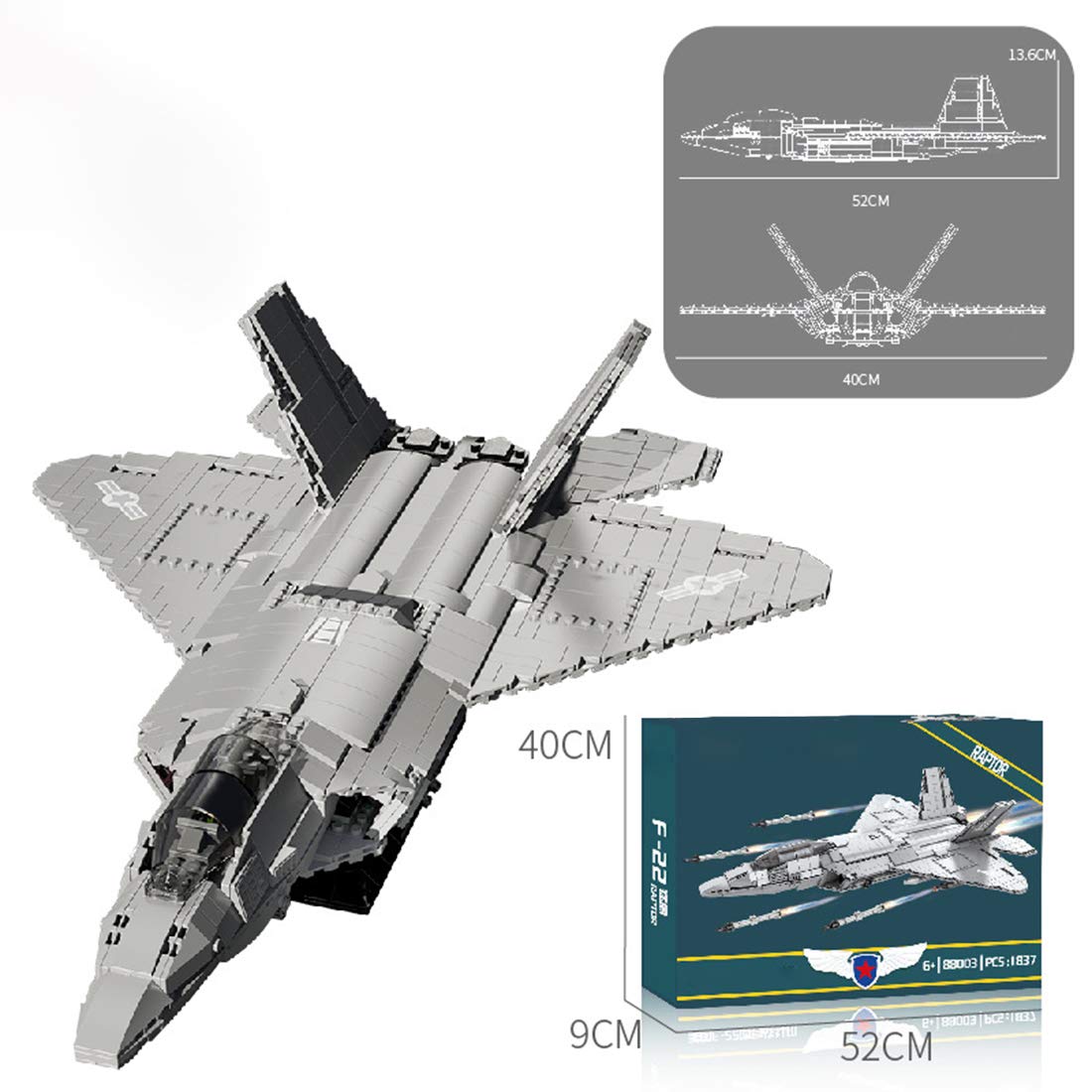 Aircraft Series F35 Fighter Building Blocks Model Famous WWII Military Airplanes MOC Bricks Sets Boys Toys Gifts For Childrens