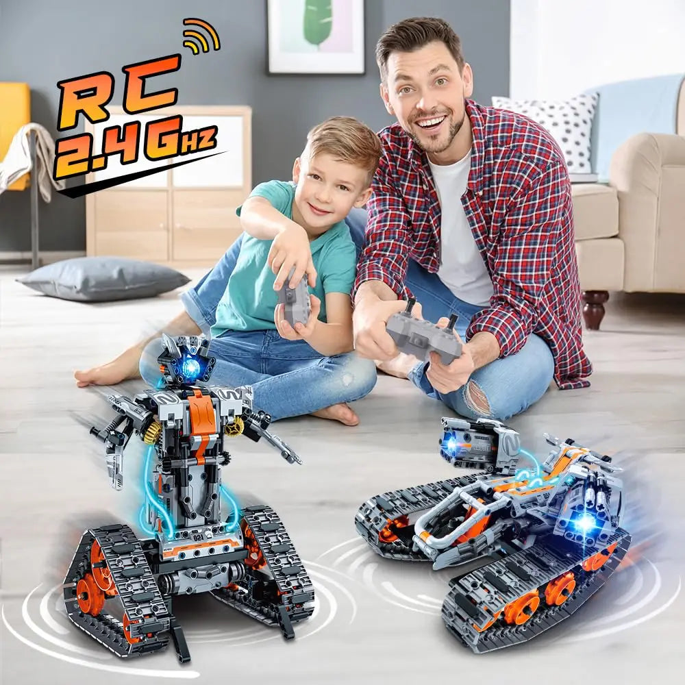 724pcs 4 in 1 City Technical Programming RC Car Robot Building Kit Stem Racing Car 6-16 Year Old Kids Bricks Toys for Boys Gifts