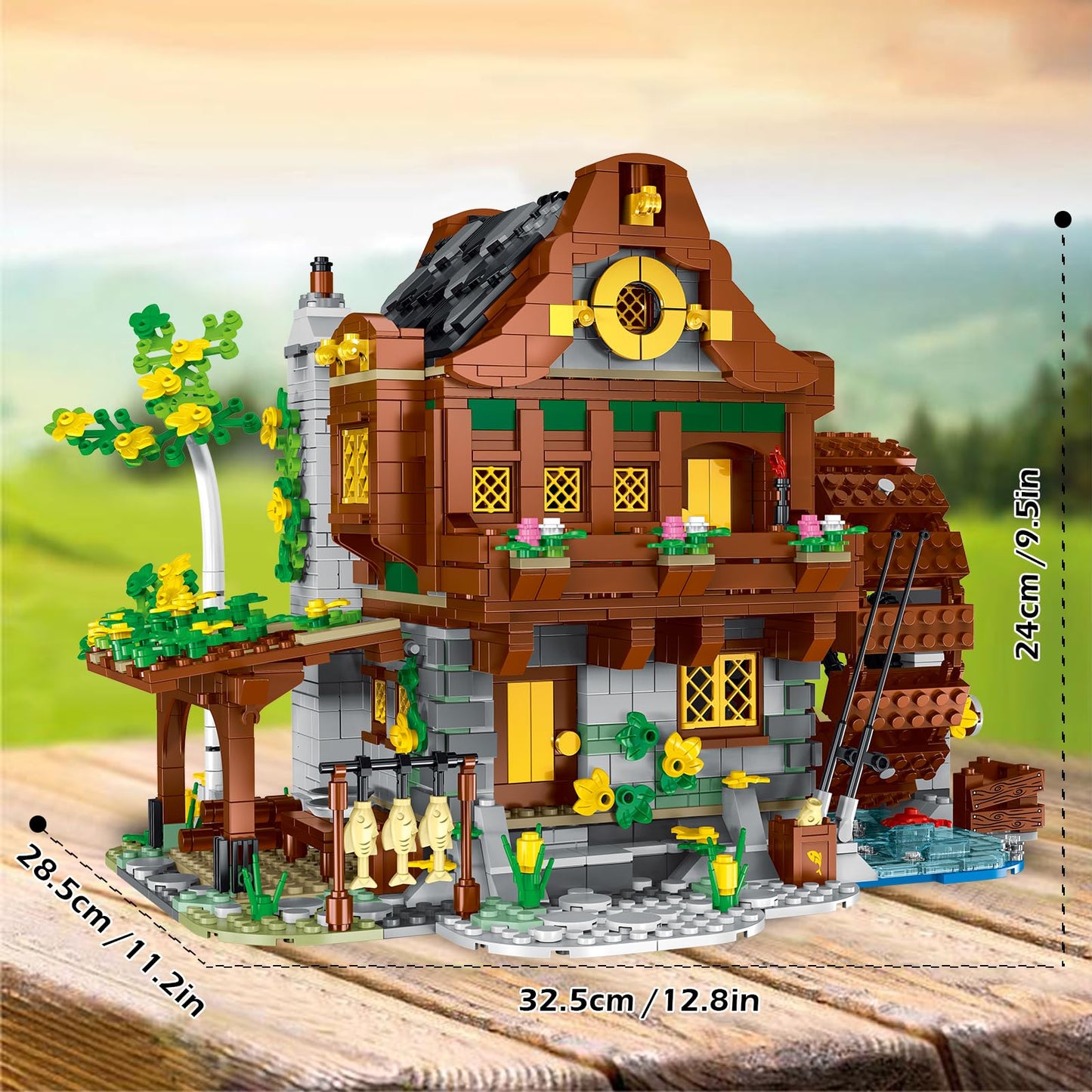 MOC-73723 Medieval Bakery Models Building Blocks Bricks Streetview Modular City Architecture Sets Kids Toys Boys Adult Gifts