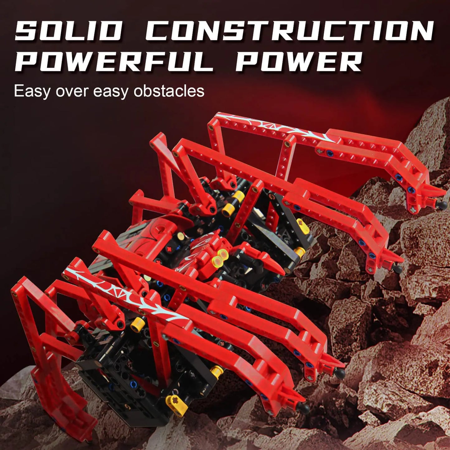 818pcs Remote Control Red Spider STEM Robot Building Block Kit MOC Science Construction Play Sets Educational Toy for Kids Gifts