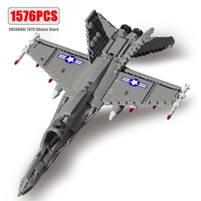 Aircraft Series F35 Fighter Building Blocks Model Famous WWII Military Airplanes MOC Bricks Sets Boys Toys Gifts For Childrens