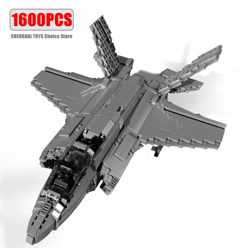 Aircraft Series F35 Fighter Building Blocks Model Famous WWII Military Airplanes MOC Bricks Sets Boys Toys Gifts For Childrens