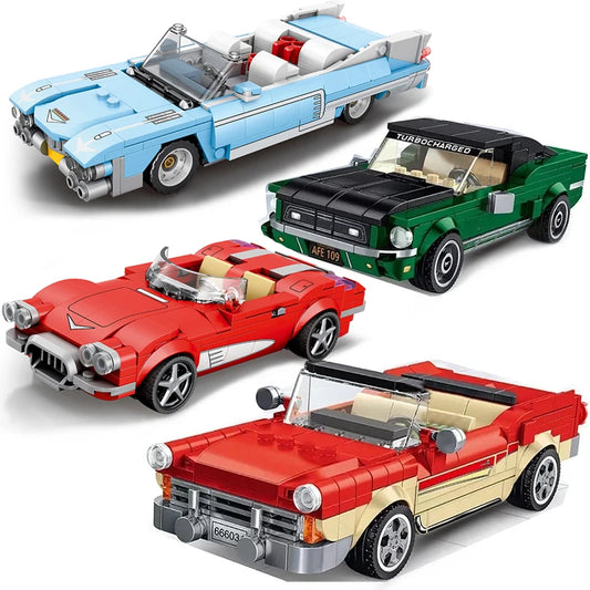 Car Series Building Blocks Model Sets Sports Racing Speed Champion DIY Educational Bricks Toys Boys Kids Adult Christmas Gifts