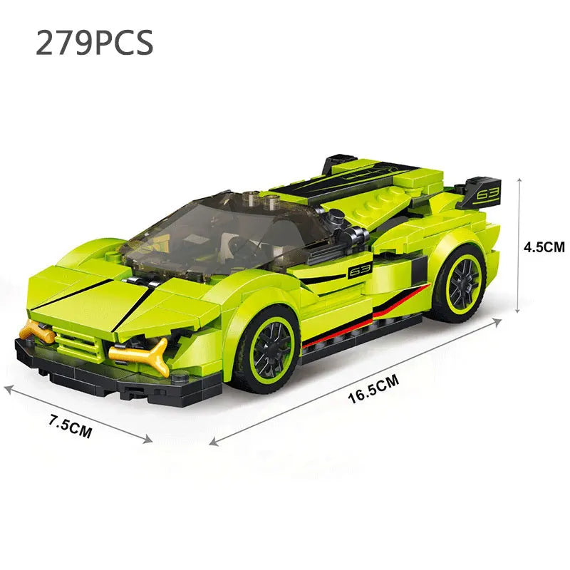 City Speed Champion Sport Racing Cars Building Blocks Model MOC Bricks Racer Vehicle Kid Education Toys for Childrens Boys Gifts