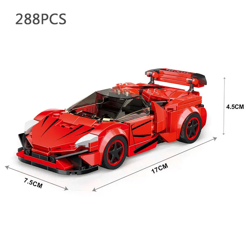 City Speed Champion Sport Racing Cars Building Blocks Model MOC Bricks Racer Vehicle Kid Education Toys for Childrens Boys Gifts