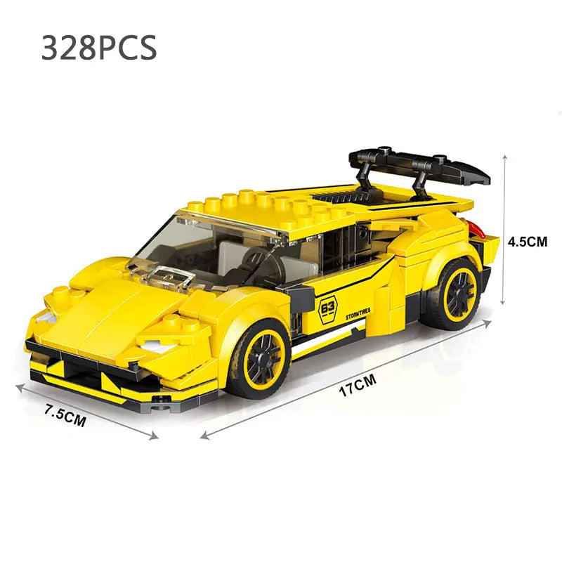 City Speed Champion Sport Racing Cars Building Blocks Model MOC Bricks Racer Vehicle Kid Education Toys for Childrens Boys Gifts