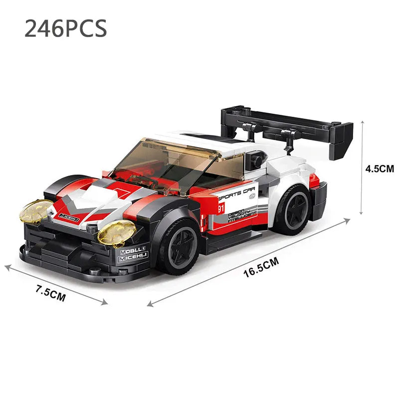 City Speed Champion Sport Racing Cars Building Blocks Model MOC Bricks Racer Vehicle Kid Education Toys for Childrens Boys Gifts