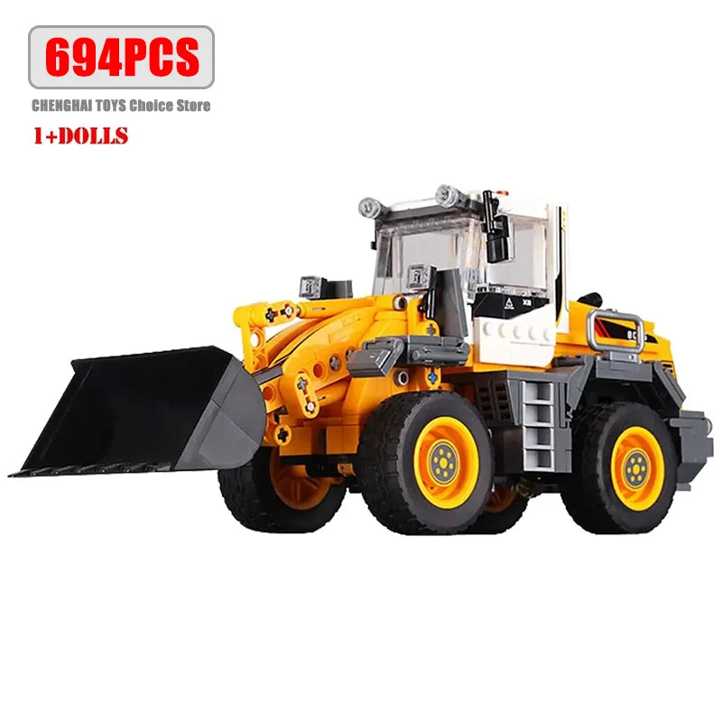 Engineering Trucks Building Blocks Vehicles Excavator Bulldozer Crane Car Bricks City Construction Boys Toys for Childrens Gifts