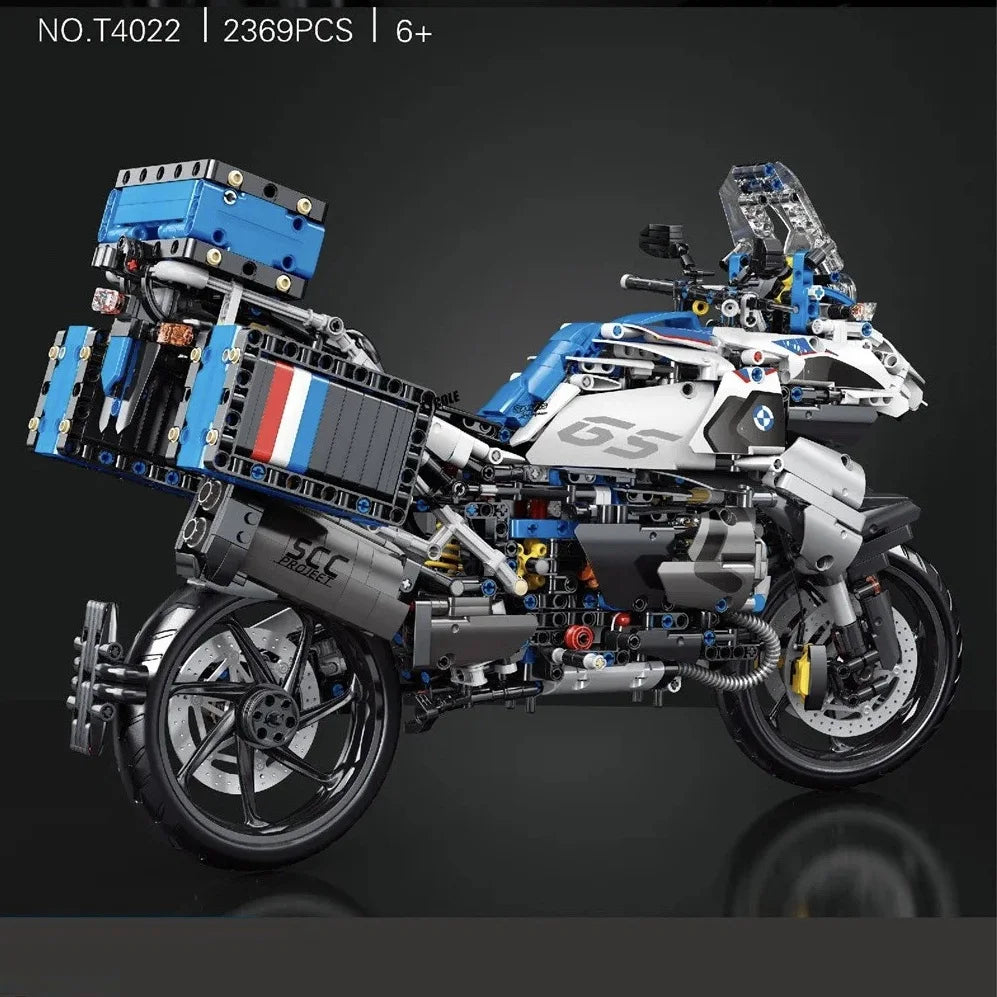 High Tech 1:5 Motorcycle City Sports Rapid Racing Motorbike Locomotive Moc Modular Brick Model Building Block Boy Gift Toy T4022