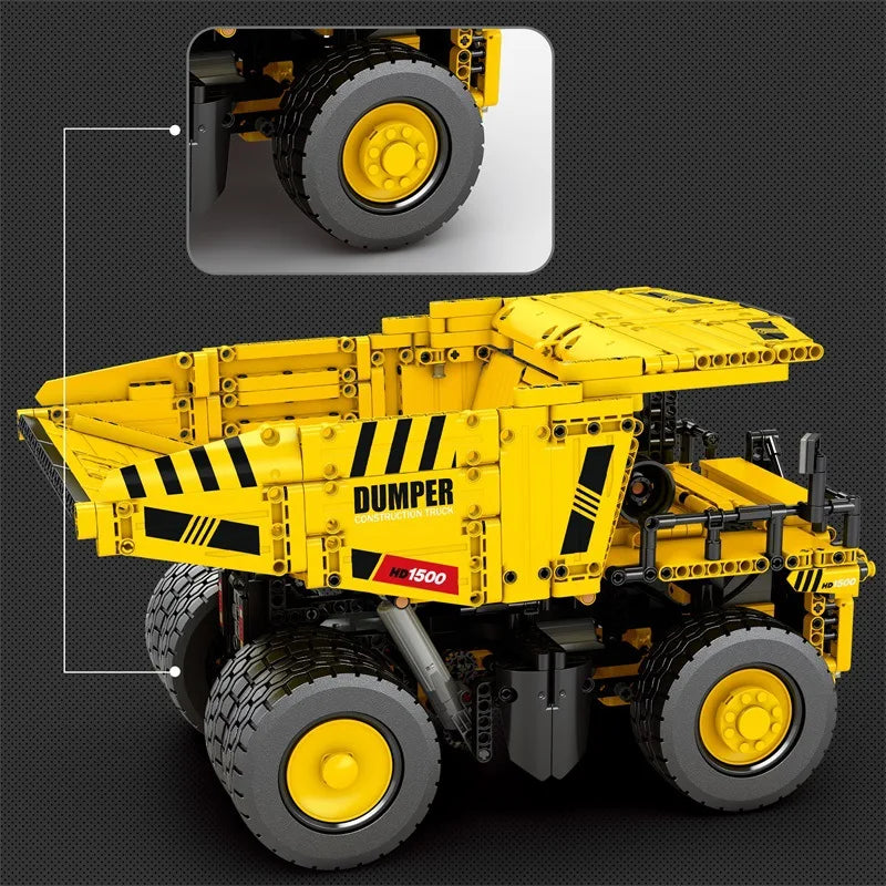 IN STOCK MOC-75257 797 Mining Truck Building Blocks Model City Dump Truck Full RC Bricks Toys for Children Christmas Gift Set