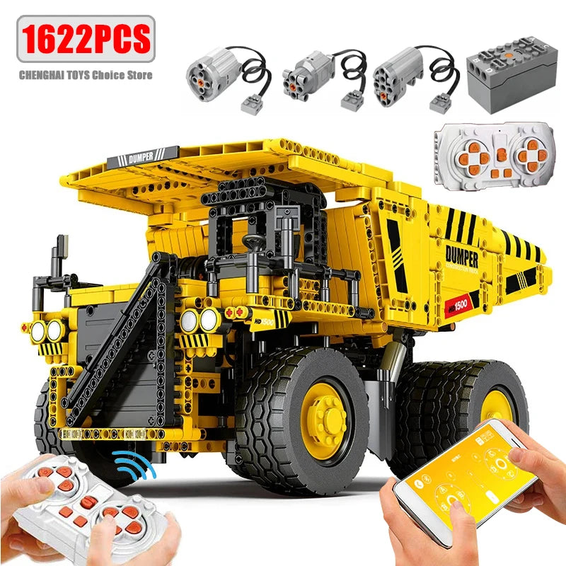 IN STOCK MOC-75257 797 Mining Truck Building Blocks Model City Dump Truck Full RC Bricks Toys for Children Christmas Gift Set