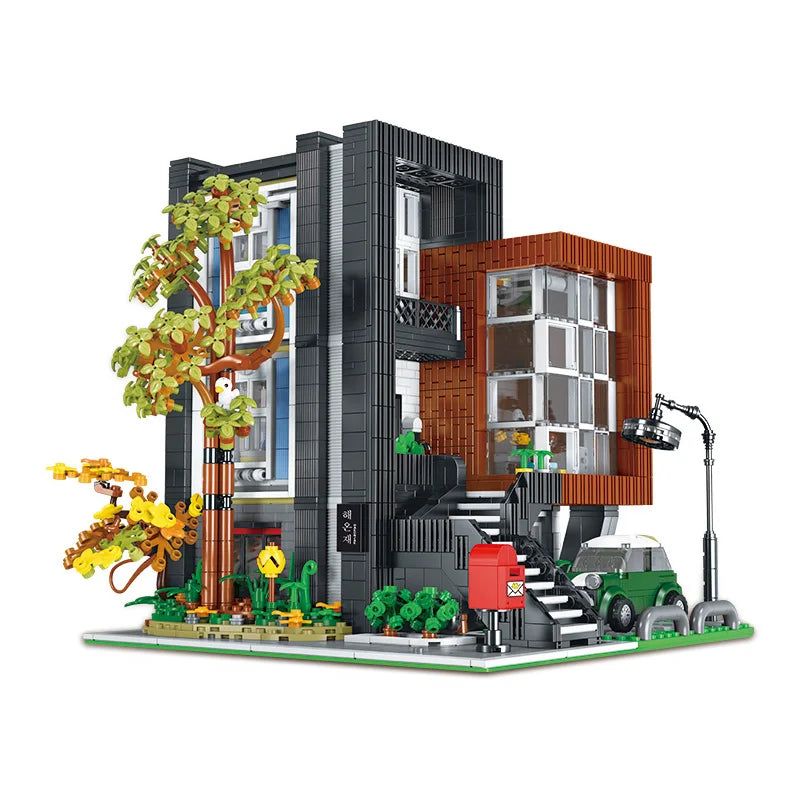 MOC-107015 Creative Expert 'HEA-ON-JEA' Villa Modular City Architecture Building Blocks Model Street View Sets Kid Toy Boys Gift