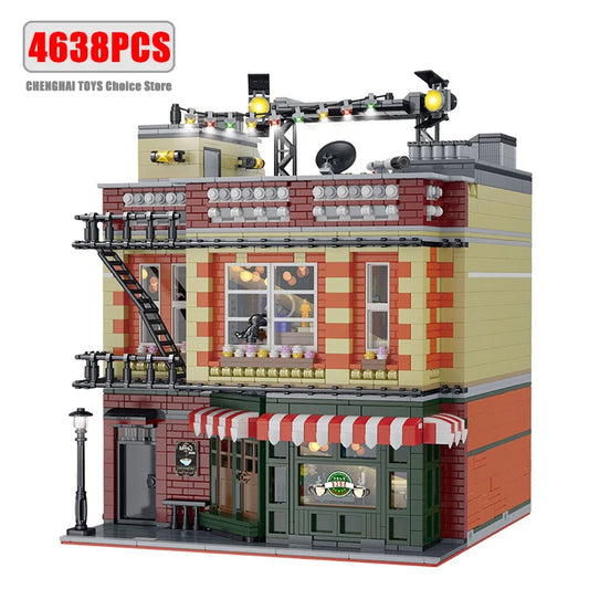 MOC-34463 Creative Expert Friends Apartment Modular Building Blocks Street View City Architecture Models Sets Kid Toys Boy Gifts