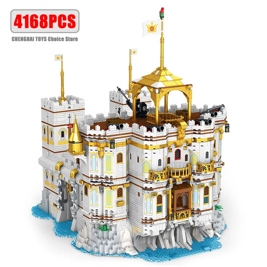 Movie Series Royal Bay Pirate Ship MOC Large Sailing Building Blocks Model Modular Architecture Bricks Sets Kids Toys Boys Gifts