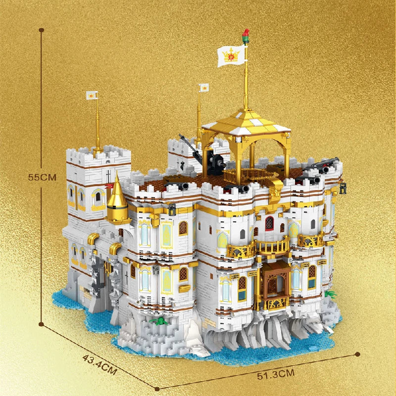 Movie Series Royal Bay Pirate Ship MOC Large Sailing Building Blocks Model Modular Architecture Bricks Sets Kids Toys Boys Gifts