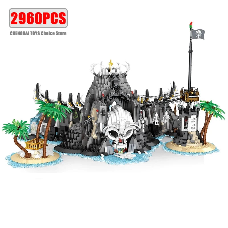 Movie Series Royal Bay Pirate Ship MOC Large Sailing Building Blocks Model Modular Architecture Bricks Sets Kids Toys Boys Gifts