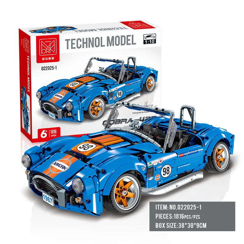 Original Technical Mustang Shelby Supercar Sports Racing Building Blocks Model Bricks Kids Assembly Vehicle Sets Boys Toys Gifts