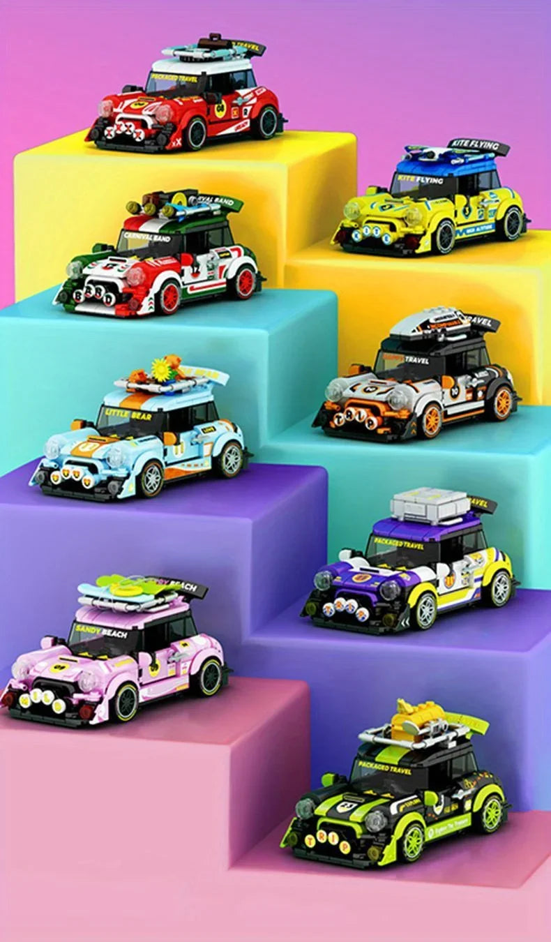 World Famous Car Building Blocks City Vehicle Speed Champion Sport Car Model Bricks Desktop Decoration Kids Toys Birthday Gifts