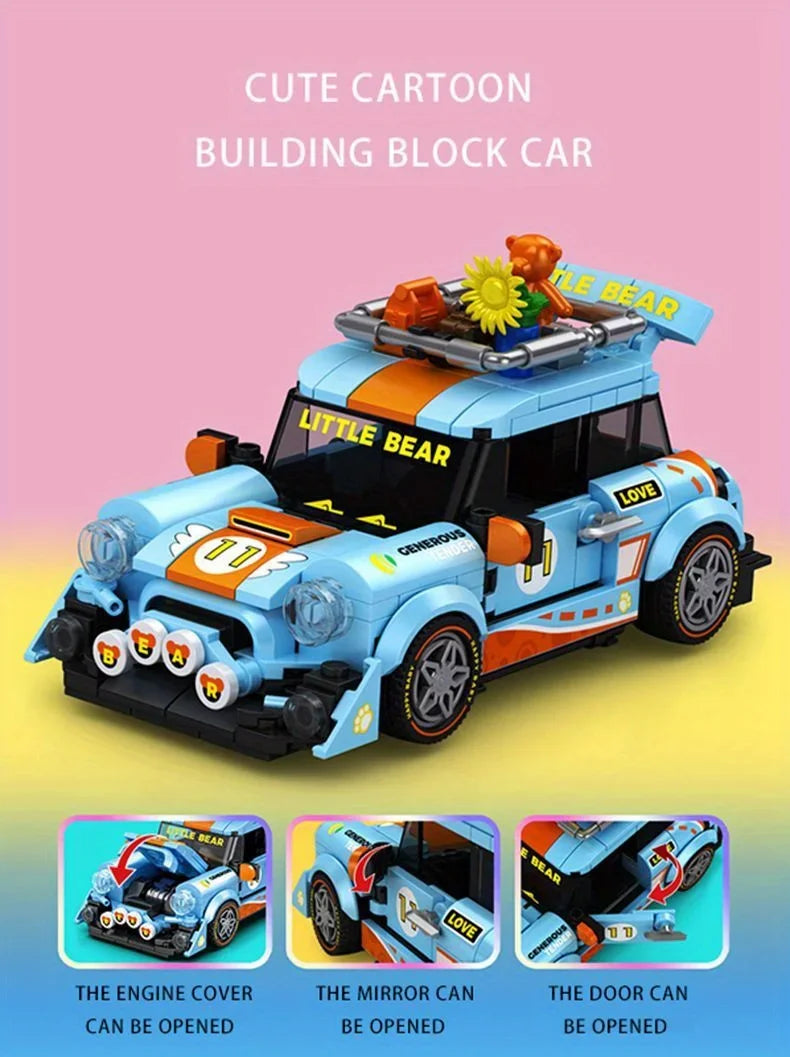 World Famous Car Building Blocks City Vehicle Speed Champion Sport Car Model Bricks Desktop Decoration Kids Toys Birthday Gifts