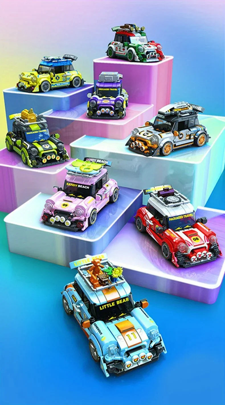 World Famous Car Building Blocks City Vehicle Speed Champion Sport Car Model Bricks Desktop Decoration Kids Toys Birthday Gifts