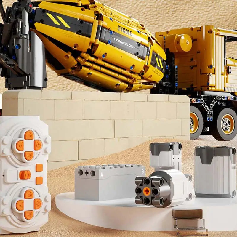 Technical Car Excavator APP Remote Control Moter Power MOC Bricks Building Blocks Engineering Truck Boys Toys Gift For Childrens