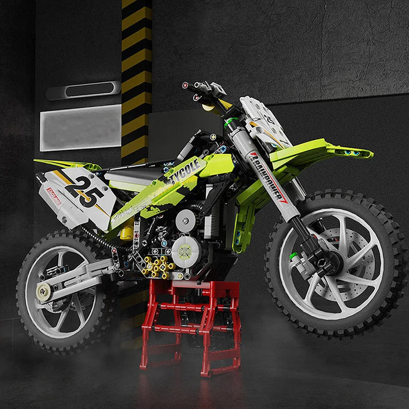 Technical 1:5 Off Road Motorcycle Motorbike Locomotive City Sports Car Moc High Tech Modular Bricks Model Building Blocks T4018