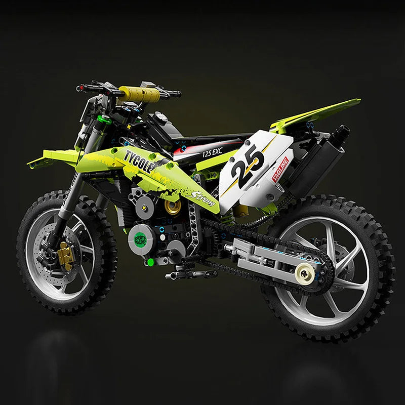 Technical 1:5 Off Road Motorcycle Motorbike Locomotive City Sports Car Moc High Tech Modular Bricks Model Building Blocks T4018