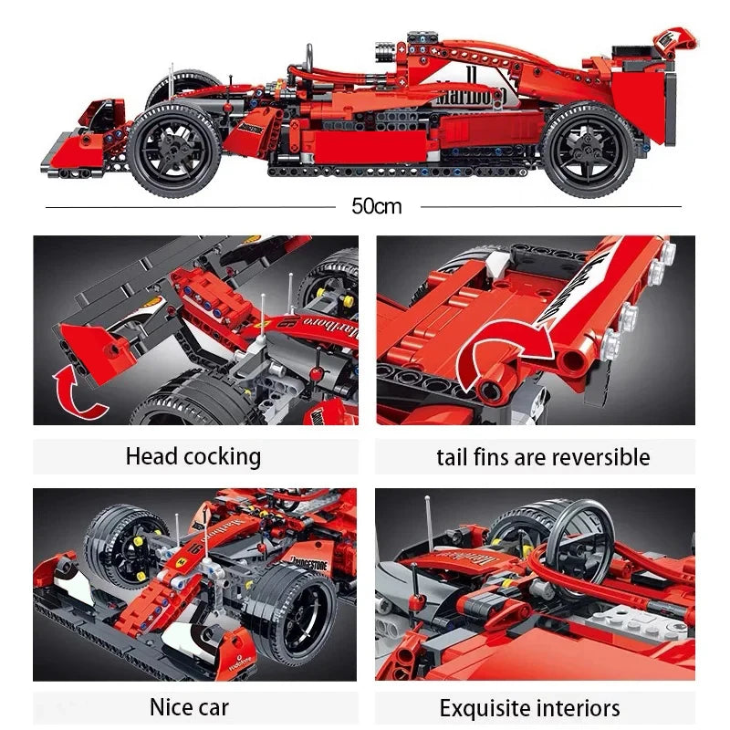 Technical APP Remote Control Moter Power Sport Car Building Blocks Bricks F1 Formula Speed Racing Sets Toys For Kids Models Gift