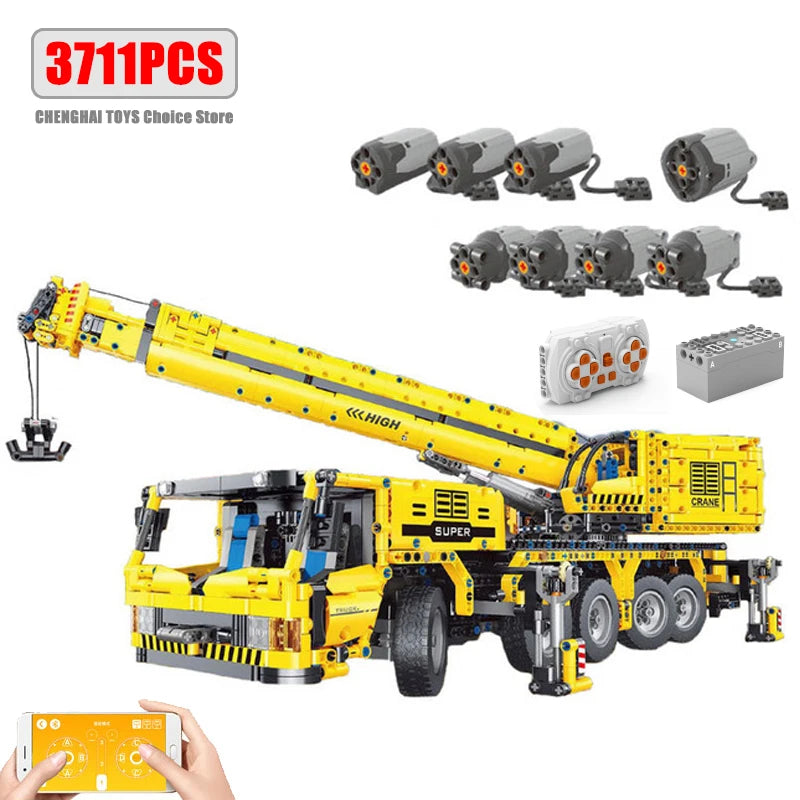 Technical Car Excavator APP Remote Control Moter Power MOC Bricks Building Blocks Engineering Truck Boys Toys Gift For Childrens