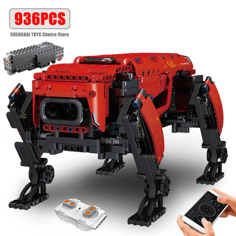 Technical Robot Toys The RC Motorized Boston Dynamics Big Dog Model AlphaDog Building Blocks Bricks Toys for Kid Christmas Gifts