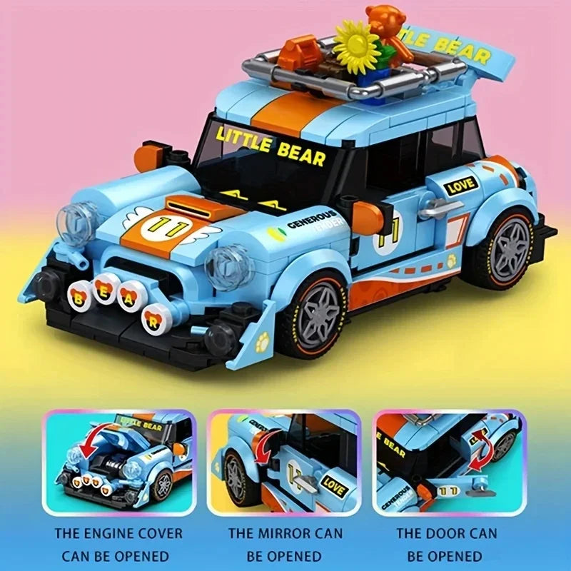 World Famous Car Building Blocks City Vehicle Speed Champion Sport Car Model Bricks Desktop Decoration Kids Toys Birthday Gifts