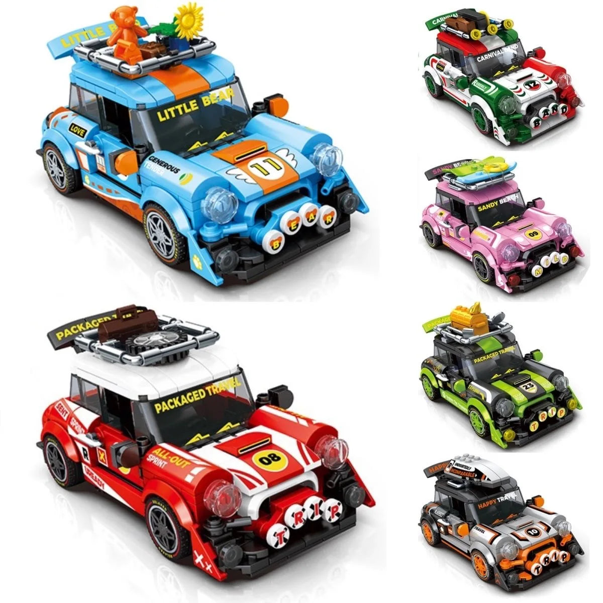 World Famous Car Building Blocks City Vehicle Speed Champion Sport Car Model Bricks Desktop Decoration Kids Toys Birthday Gifts