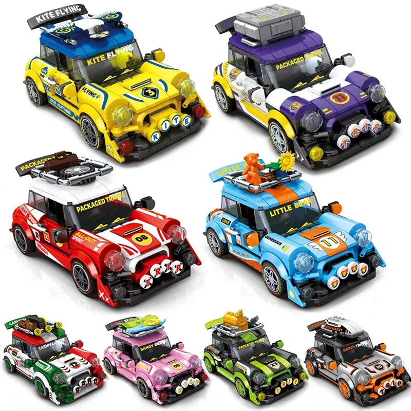 World Famous Car Building Blocks City Vehicle Speed Champion Sport Car Model Bricks Desktop Decoration Kids Toys Birthday Gifts