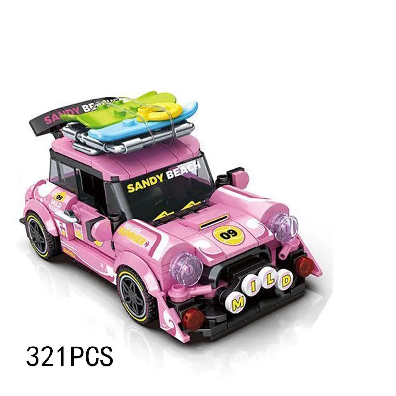 World Famous Car Building Blocks City Vehicle Speed Champion Sport Car Model Bricks Desktop Decoration Kids Toys Birthday Gifts