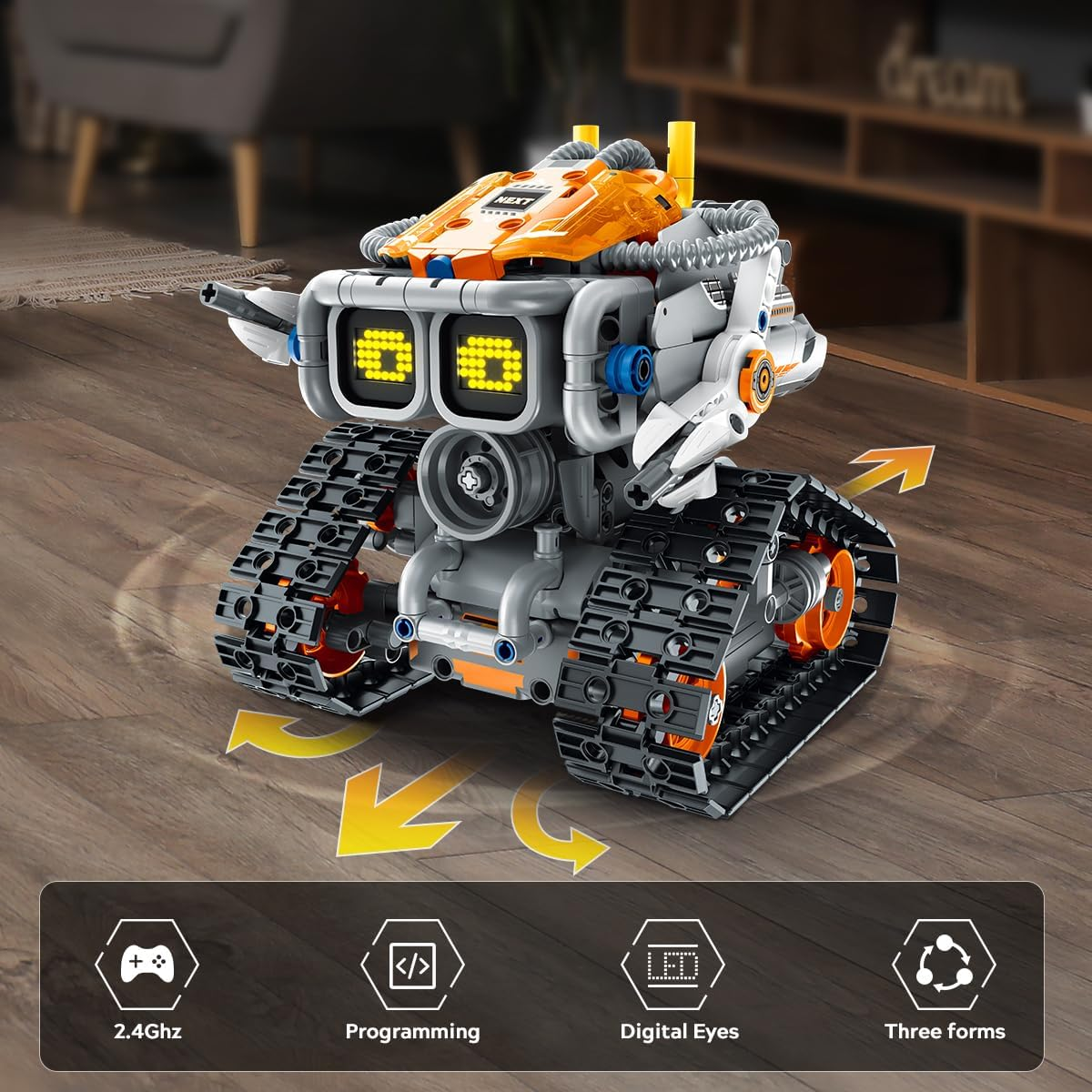 3 in 1 Remote Control Lunar Exploration Programming Truck/Bulldozer Building Blocks Stem Kits for Kids Educational Toy Boys Gift