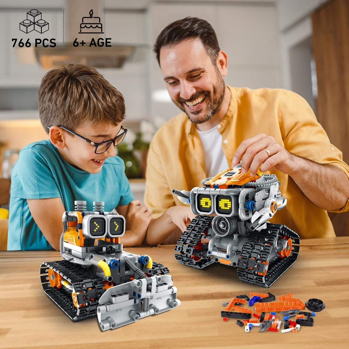 3 in 1 Remote Control Lunar Exploration Programming Truck/Bulldozer Building Blocks Stem Kits for Kids Educational Toy Boys Gift